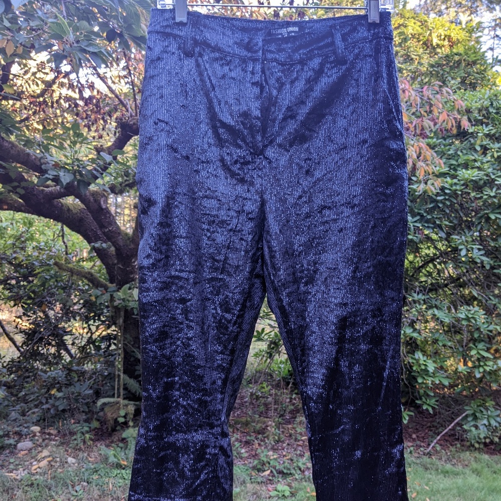 NWT Fashion Union Petite Black Pants Size 6